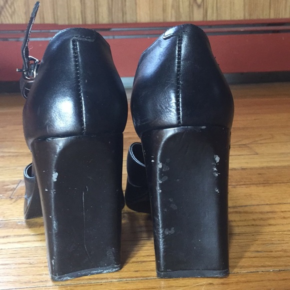 Maripé Vintage black platform stacked heels - Picture 7 of 7